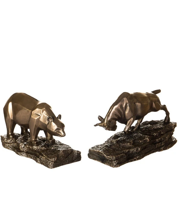 Veronese Набор статуэток - Бык и медведь (10см) 77487Y1 | Bull and bear фото 2, цена, купить