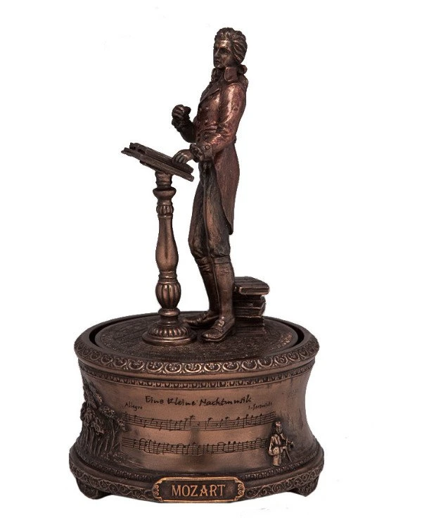 Veronese - Music Box "Wolfgang Amadeus Mozart" (19 cm)  Bronze