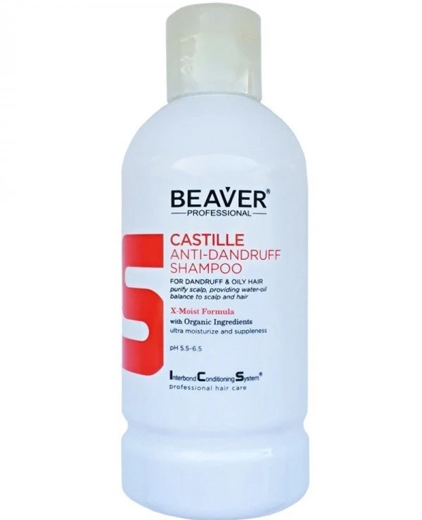 Beaver professional - Кастильский шампунь для чувствительной и сухой кожи головы I.C.S Castille Anti-Dandruff Shampoo 300 мл