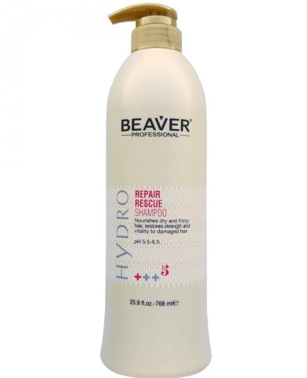 Beaver professional - Шампунь для интенсивного восстановления поврежденных волос Hydro Repair Rescue Shampoo 768 мл