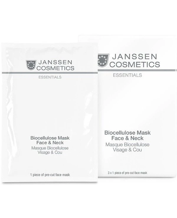 Janssen cosmetics - Биоцеллюлозная маска для лица и шеи Collagen Fleece Masks Biocellulose Mask Face & Neck 