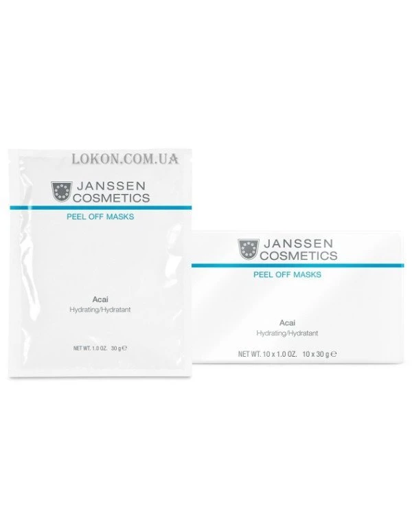 Janssen cosmetics - Alginate mask with acai berries for dry skin Phytogen Powder Masks Peel Off Mask Acai Hydrating to Dry Skin 10x30g