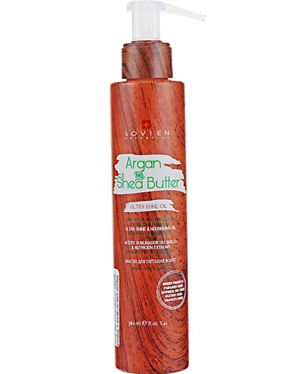 Lovien Essential - Oil for hair nutrition and shine with argan oil and shea butter Argan Oil Shea Butter Ultra Shine Oil 160 ml