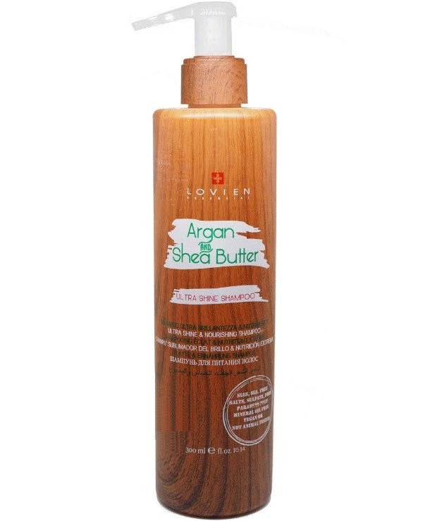 Lovien Essential - Shampoo for nutrition and shine Argan Oil & Shea Butter Ultra Shine Nourishing Shampoo 300ml