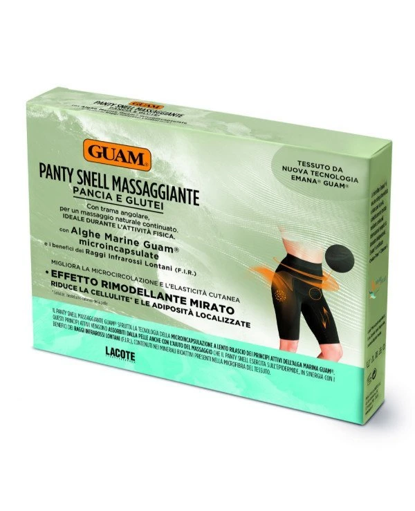 Guam - Леггинсы короткие массажные Panty Snell Massaggiante Черный, XS-S (42-44)