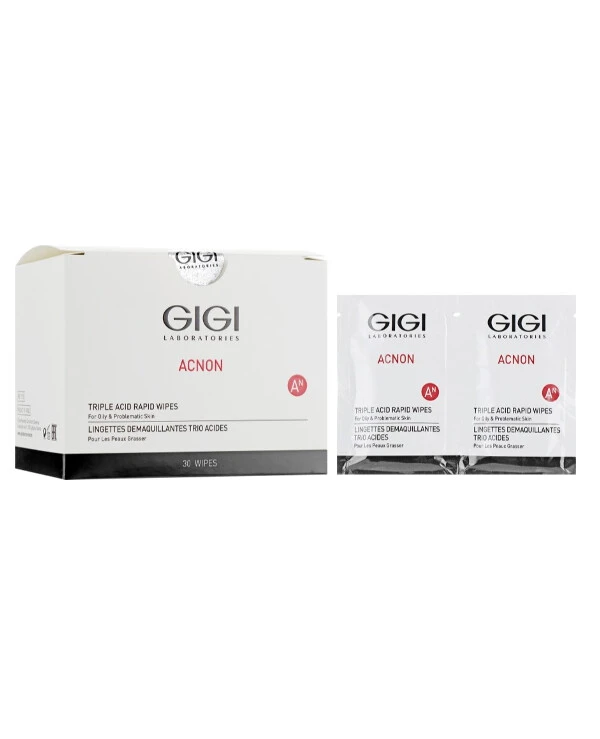 Gigi cosmetics - Влажные спонжи с кислотой Acnon Triple Acid Rapid Wipes 