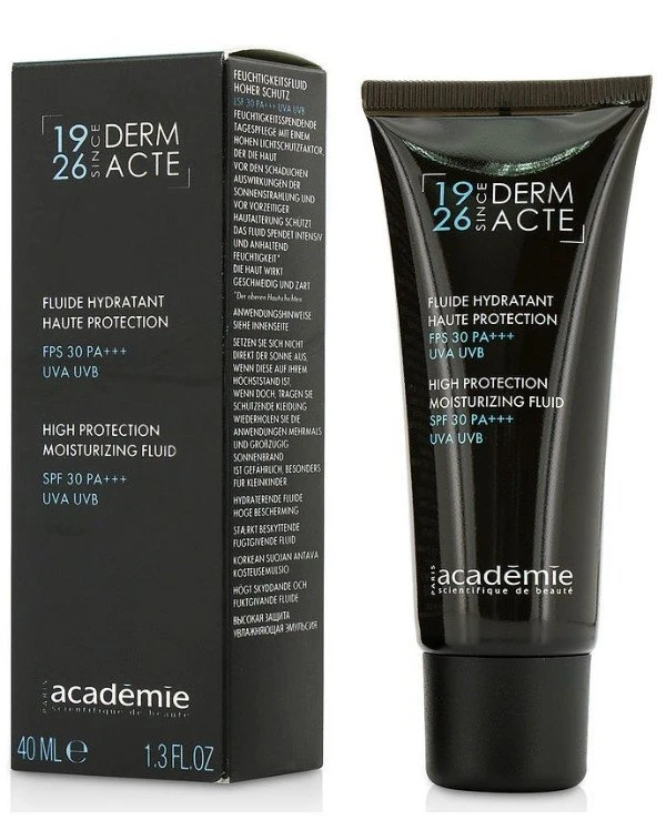 Academie - SPF 30 Moisturizing Protective Emulsion Fluide hidratant haute protection FPS 30 PA+++ UVA UVB 40ml