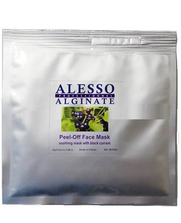 Alesso Alginate - Альгинатная успокаивающая маска с черной смородиной Peel-Off Face Mask Black Currant 25 г