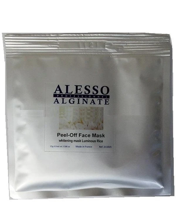 Alesso Alginate - Альгинатная отбеливающая маска с рисом Peel-Off Face Mask luminous Rice 25 г