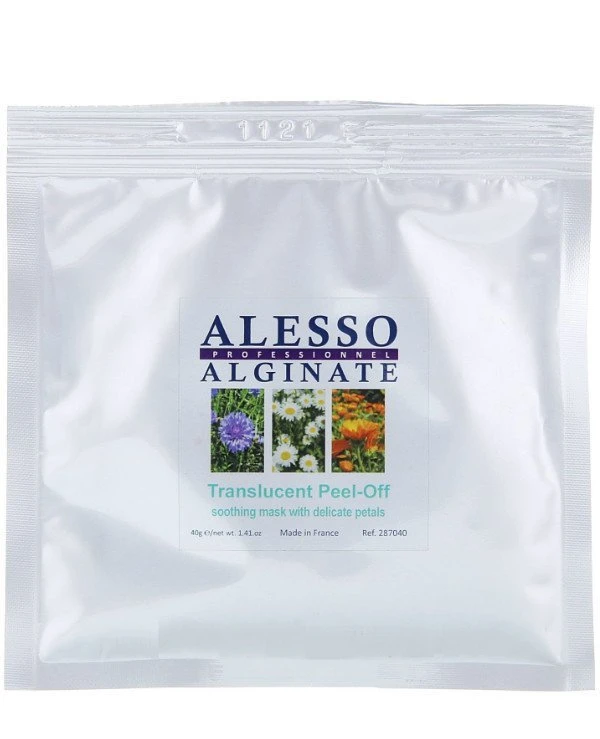 Alesso Alginate - Маска-пленка успокаивающая с лепестками цветов Translucent Peel-Off Soothing Mask with Delicate Petals 40 г