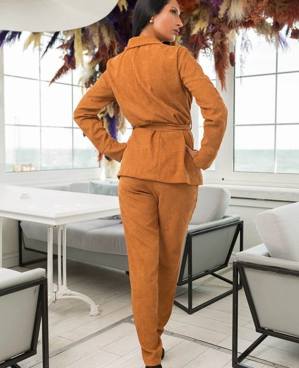Kristina Great (van gils) Trouser suit female classical 887 Velveteen | 887-3