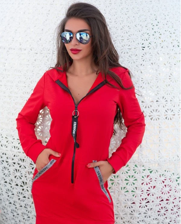 Kristina Great (van gils) Stylish tunic 886 44-46 Red | 886-1
