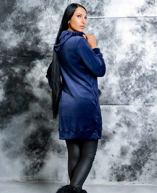 Kristina Great (van gils) Warm tunic from plush velor 942 | 942-2