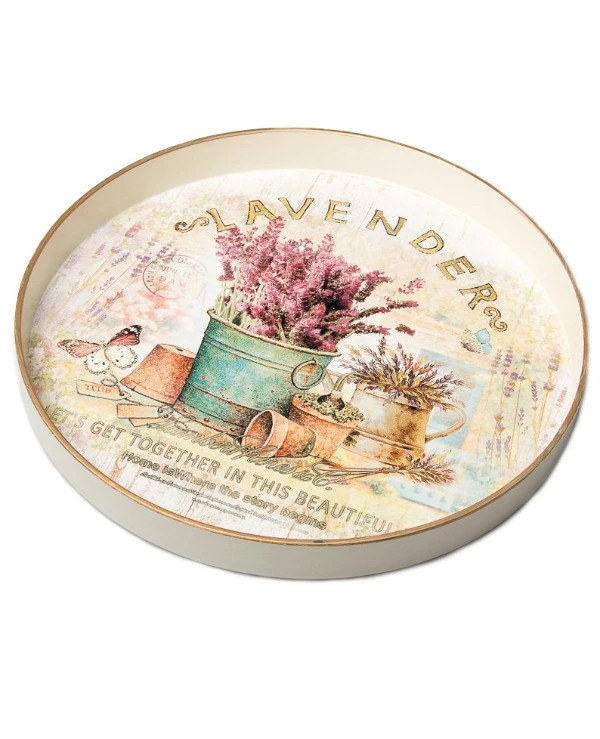 Home decor - Поднос - Лаванда Прованс (33см) Lavander tray 