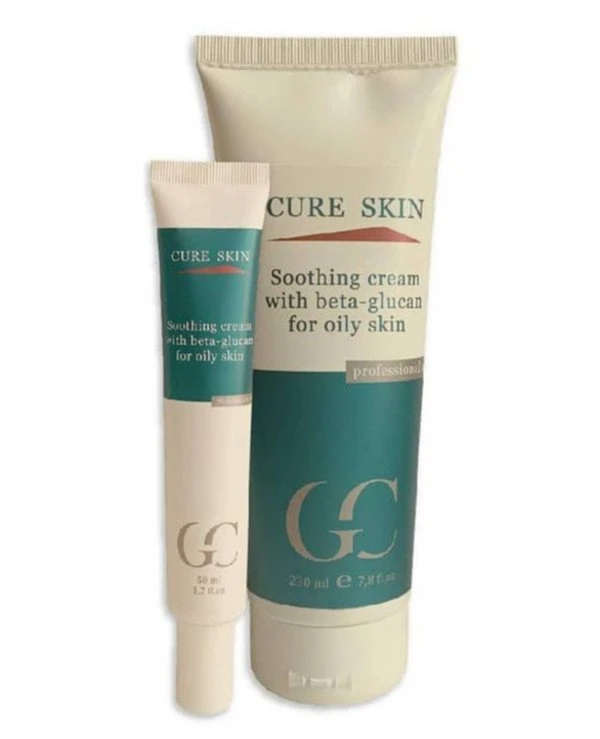Cure Skin Успокаивающий крем для жирной кожи с бета-глюканом | Cure Skin Soothing cream with beta-glucan for oily skin - Успокаивающий крем для жирной кожи с бета-глюканом