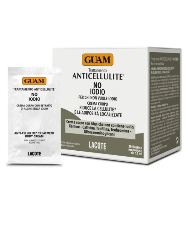Guam - Антицеллюлитный крем для тела без содержания йода Trattamento Anticellulite NO IODIO Crema Corpo 12 мл х 20 шт