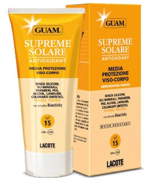 Guam - Солнцезащитный крем с антиоксидантным действием SPF15 Viso-corpo media protezione – spf15 150 мл
