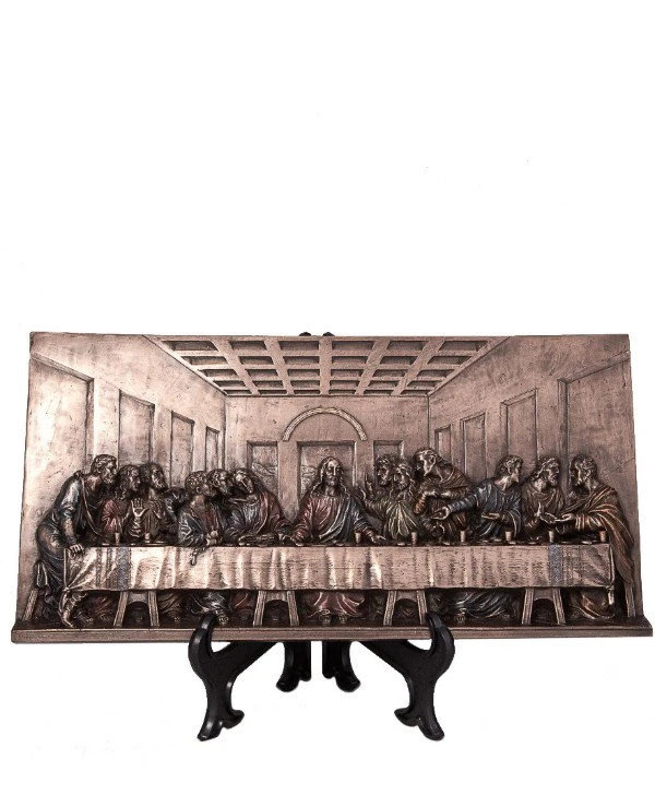 Veronese - The fresco "The Last Supper" (35 * 19 cm)  Bronze