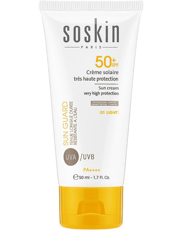 Soskin - High protection cream with tonal effect Tone 1 SPF50+ Sun Cream Very High Protection Tinted 01 50ml