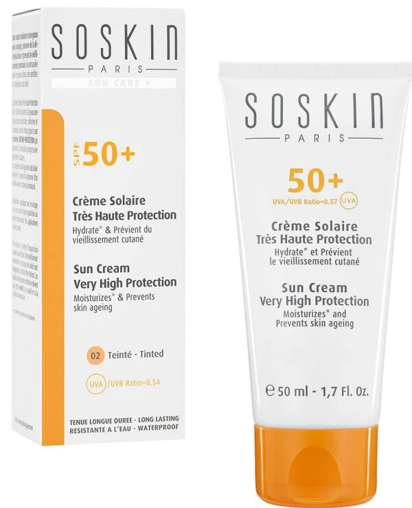 Soskin - Крем высокой степени защиты с тональным эффектом Тон 2 SPF50+ Sun Cream Very High Protection Tinted 02 50 мл