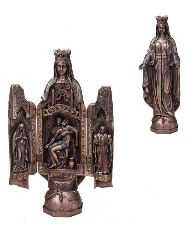 Veronese - Триптих "Дева Мария" (29 см)  Бронзовый
