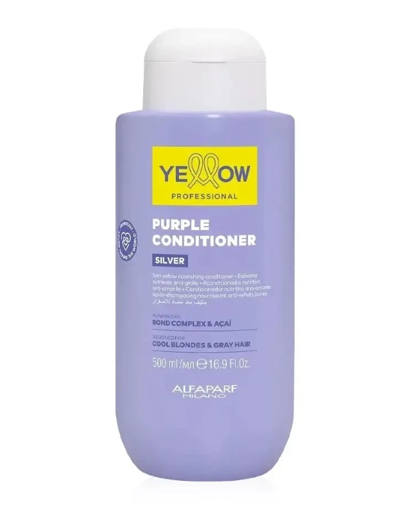 Yellow - Кондиционер от желтизны для светлых и седых волос Silver Acai & Rose of Jericho Conditioner 500 мл