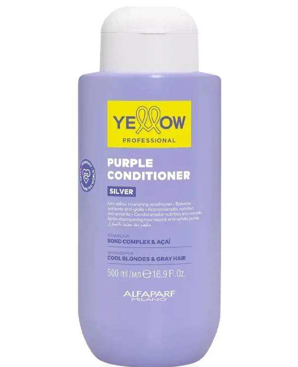 Yellow - Кондиционер от желтизны для светлых и седых волос Silver Acai & Rose of Jericho Conditioner 500 мл