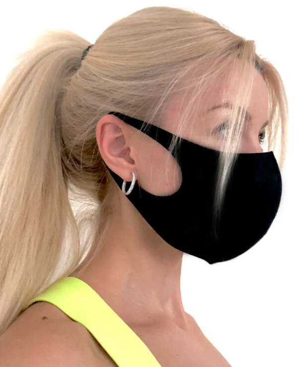 FMasks - Reusable face protection mask (universal)  Black, 10 pcs back