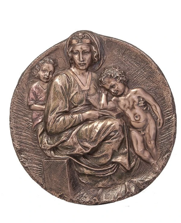 Veronese - Медальон "Мария с Иисусом" (22 см) 75383A4  Бронзовый