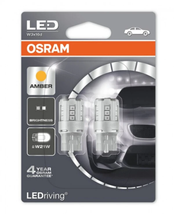 Osram - OSRAM LEDriving STANDARD 12V W21W 1000 K Yellow (7705YE-BLI2)  