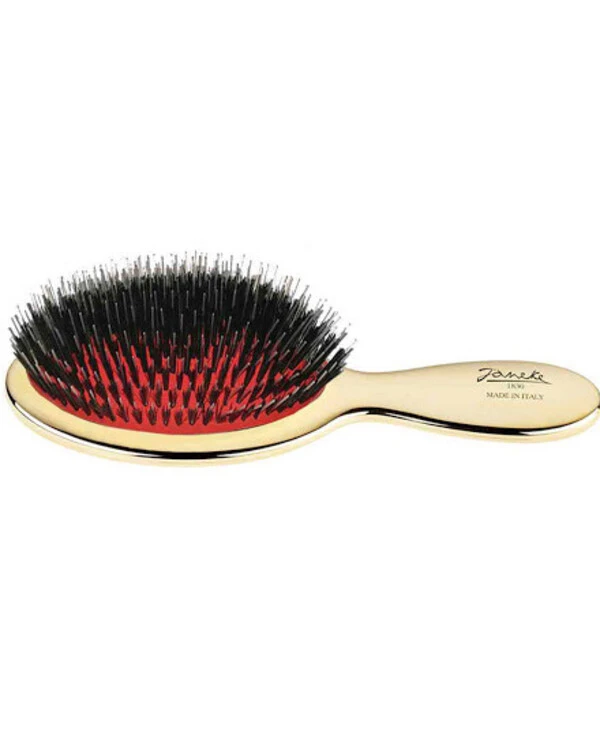 Janeke - Baby brush with bristles and nylon reinforcement  Gold