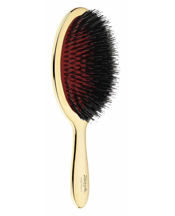 Janeke - Hairbrush with natural wild boar bristles (medium)  Gold