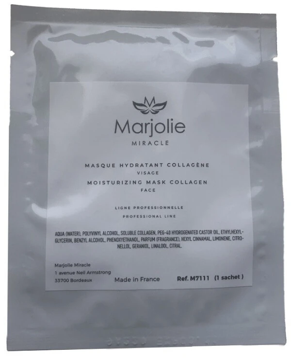 Marjolie - Биоцеллюлозная маска для лица Anti Age с коллагеном Moisturizing Mask Collagen 