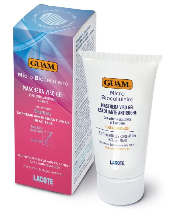Guam - Микробиоклеточная гликолевая маска для лица Maschera Gel Esfoliante Antirughe a Strappo 75 мл