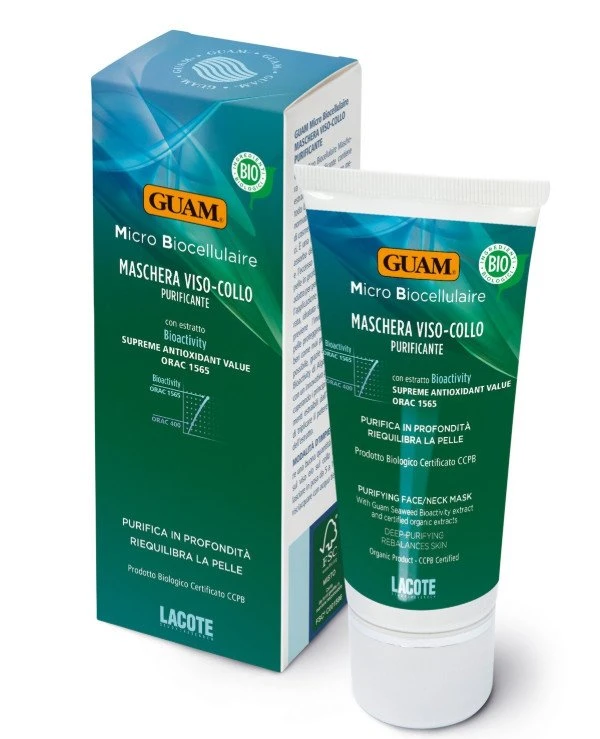 Guam - Микробиоклеточная очищающая маска для лица Maschera Viso-Collo Purificante 75 мл