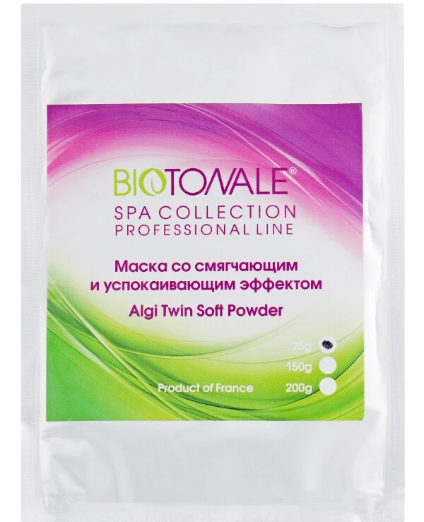 Biotonale - Маска со смягчающим и успокаивающим эффектом Algi Twin Soft Powder 15 г