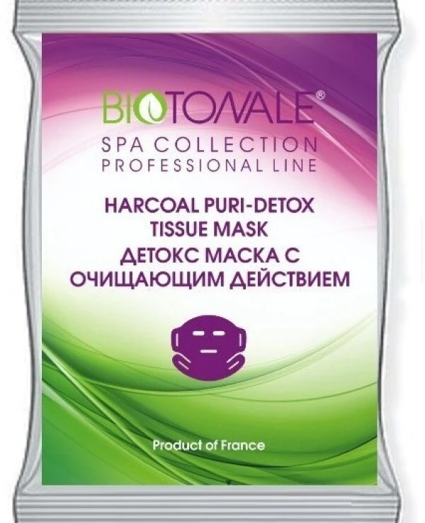 Biotonale - Детокс-маска с очищающим действием Charcoal Pure Detox Tissue Mask 