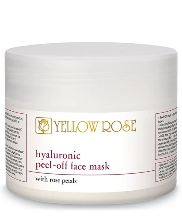 Yellow Rose - Альгинатная маска с гиалуроновой кислотой и лепестками роз Peel-Off Face Mask with Rose Petals 150 г