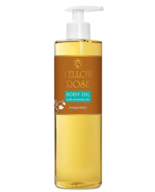Yellow Rose Массажное масло с эфирными маслами лимона, мандарина и апельсина | Body Massage Oil With Hesperides Yellow Rose, 500 мл