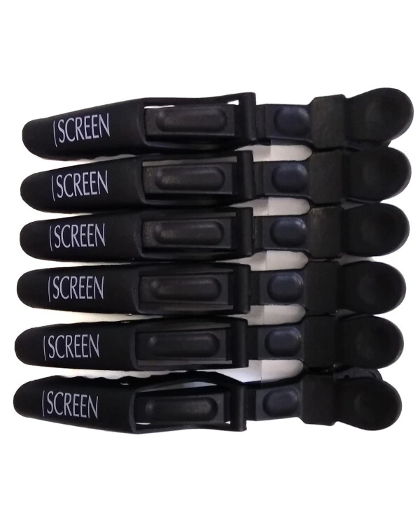 Screen Professional - Hair clips Crocky Carbon Black