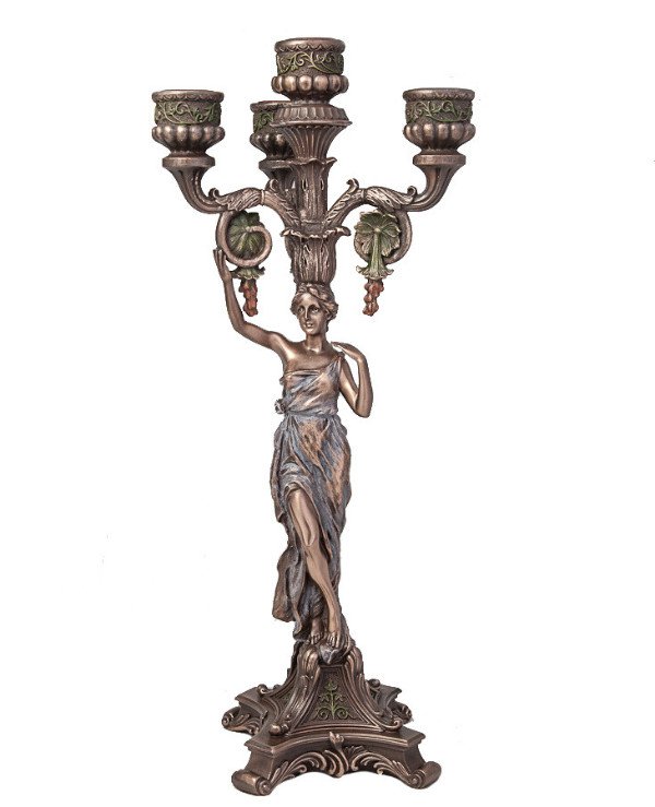 Veronese - Candlestick "Antique girl" (38 cm)  Bronze