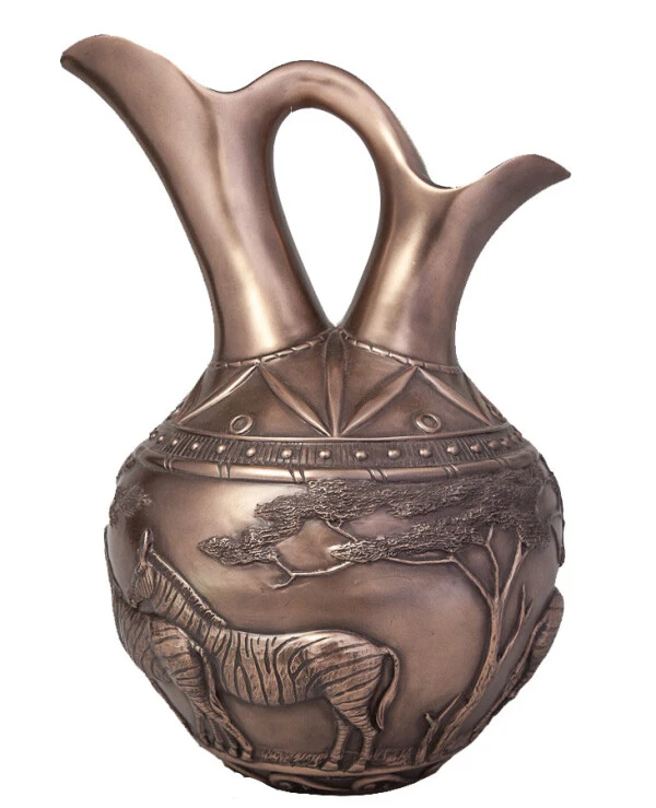 Veronese - Zebra Vase (37 cm)  Bronze