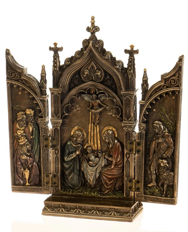 Veronese - Триптих "Рождение Иисуса" 20х22 см 76727A4  Бронзовый