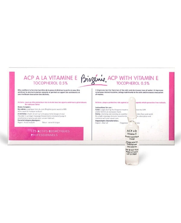 Biogenie - Ампулы с витамином Е для сухой, зрелой, уставшей кожи A.C.P. Vitamine E 2 мл х 10 шт