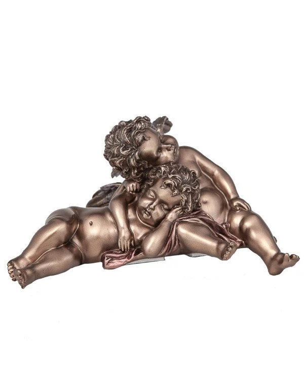 Veronese - Статуэтка Спящие ангелочки 9 см 75192A4  Бронзовый