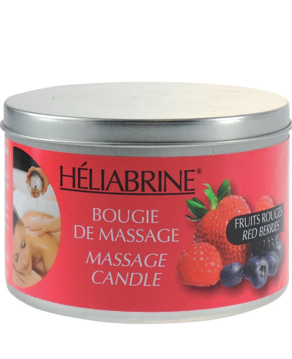 Heliabrine - СПА-свеча для арома массажа "Красные ягоды" Satin Massage Candle Fruits Rouges Красный, 150 г