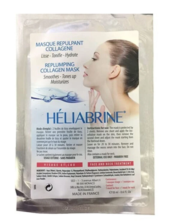 Heliabrine Биоцеллюлозная маска-заполнитель морщин для лица | Replumping Collagen Mask фото, цена, купить