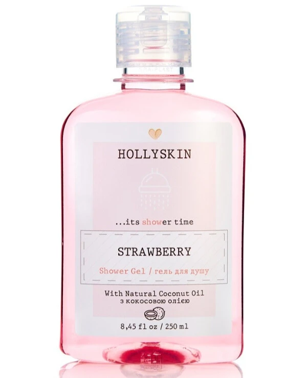 Hollyskin - Natural shower gel, strawberries Strawberry 250ml