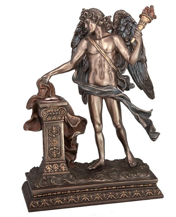 Veronese - Candlestick "Angel with a torch" (26 cm)  Bronze