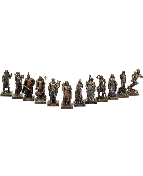 Veronese - A set of figurines Gods of Greece (8.5 cm)  Bronze